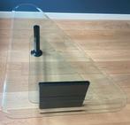 Glazen design salontafel, Huis en Inrichting, Ophalen, Gebruikt, 100 tot 150 cm, 50 tot 100 cm