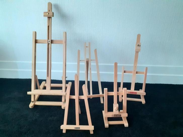 Set van 5 tafelezeltjes, Hobby en Vrije tijd, Schilderen, Gebruikt, Ezel, Ophalen of Verzenden