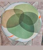 Rond vloerkleed met groen en beige design. Doorsnede 2 meter, 50 tot 100 cm, Rond, Nieuw, Bruin