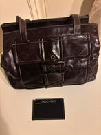 Claudio Ferrici Leren Tas, Sieraden, Tassen en Uiterlijk, Tassen | Damestassen, Ophalen of Verzenden, Gebruikt, Bruin, Handtas