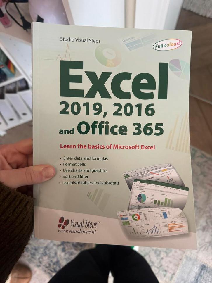 Excel 2019, 2016 & Office 365 Handleiding, Boeken, Studieboeken en Cursussen, Zo goed als nieuw, Ophalen of Verzenden
