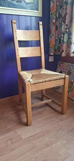 4 eikenhouten eetkamerstoelen, Huis en Inrichting, Stoelen, Ophalen, Gebruikt, Bruin, Vier