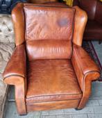 Geleefde XL fauteuil Loumge Atelier schapenleer + BEZORGING, Huis en Inrichting, Fauteuils, Gebruikt, ., Chesterfield, Ophalen of Verzenden