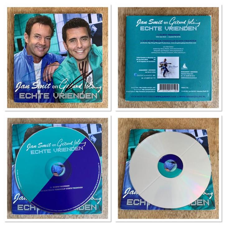 Jan Smit & Gerard Joling: Echte Vrienden (Gesigneerd), Verzamelen, Muziek, Artiesten en Beroemdheden, Ophalen of Verzenden