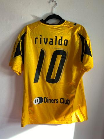 Origineel AEK Athene 02/03 L Rivaldo thuisshirt beschikbaar voor biedingen