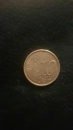 spaanse 10 cent munt uit 2001, Postzegels en Munten, Munten | België, Ophalen, Goud, Losse munt, Goud