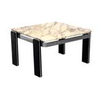 Vintage marmeren koffie tafel jaren 60 70 80, Ophalen, 50 tot 100 cm, 50 tot 100 cm, Metaal
