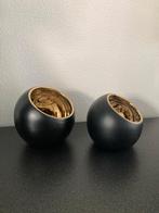 Luxury Candle set Coco zwart/goud set-2 Nieuw!, Huis en Inrichting, Overige materialen, Nieuw, Ophalen of Verzenden, Zwart