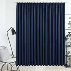 Gordijn verduisterend met haken 290x245 cm blauw, Huis en Inrichting, Stoffering | Gordijnen en Lamellen, Nieuw, Ophalen of Verzenden