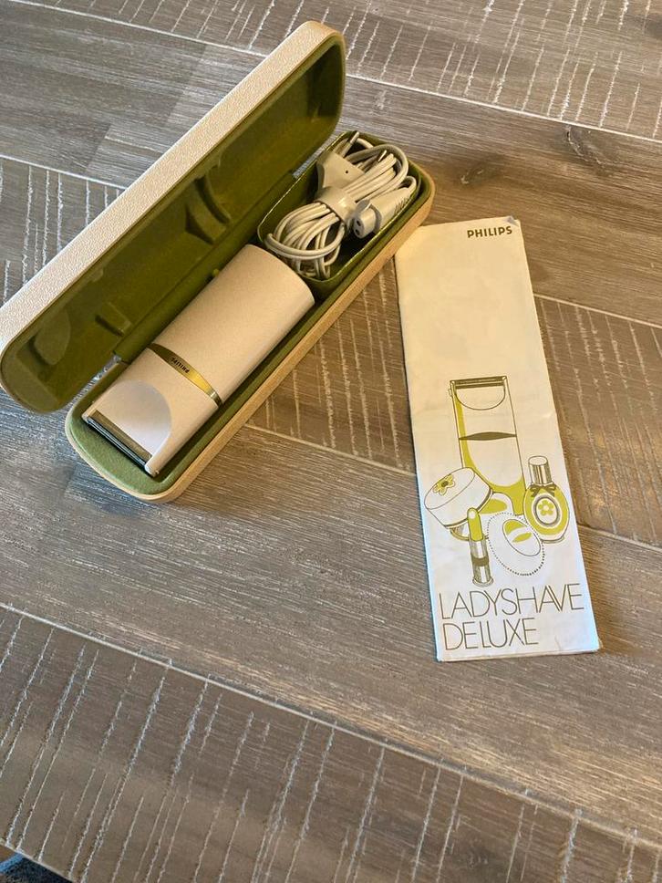 Vintage Philips Ladyshave Deluxe - Compleet!, Witgoed en Apparatuur, Persoonlijke-verzorgingsapparatuur, Gebruikt, Scheren en Epileren