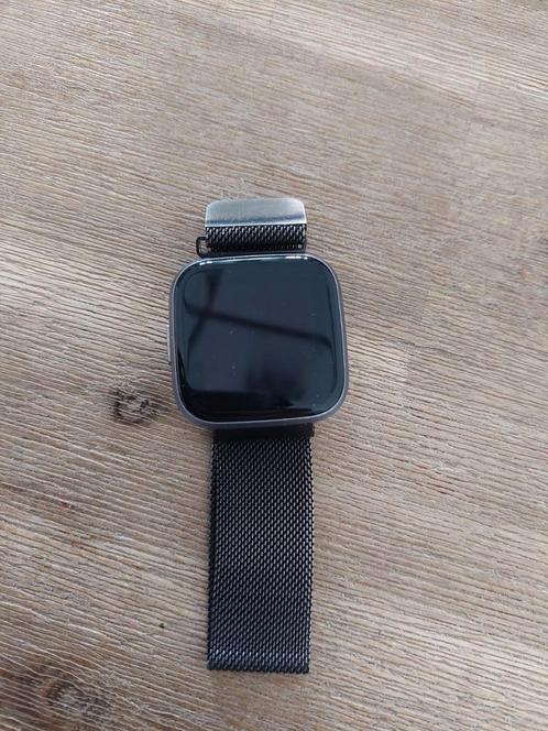 Fitbit Versa 2 - Zwart, Sieraden, Tassen en Uiterlijk, Smartwatches, Zo goed als nieuw, Android, Zwart, Afstand, Calorieverbanding