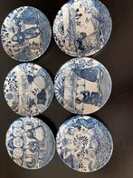 Vintage set Delft Boch thee bordjes, Antiek en Kunst, Antiek | Servies los, Ophalen of Verzenden