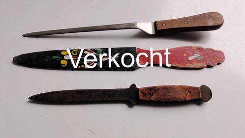 Briefopener, oude briefopeners, 2 stuks, Antiek en Kunst, Curiosa en Brocante, Ophalen of Verzenden