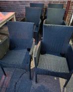6 tuinstoelen, Ophalen, Gebruikt, Kunststof, Stapelbaar
