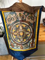 Tibetaanse handgeschilderde Tson-tang Thangka 90x58, Antiek en Kunst, Antiek | Kleden en Textiel, Ophalen of Verzenden