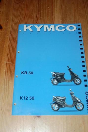 Kymco KB50 en K12 50 onderdelenboek. beschikbaar voor biedingen