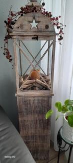 Prachtige grote houten lantaarn, Ophalen, Zo goed als nieuw