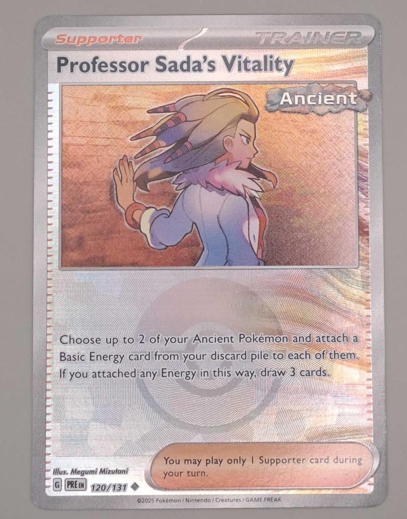 Professor Sada's Vitality PRE 120/131 {Pokéball}, Ophalen of Verzenden, Zo goed als nieuw, Losse kaart, Foil