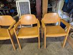 Set van 6 houten stoelen, Ophalen, Gebruikt, Bruin, Vintage