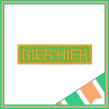 Tekstembleem - Bier Hier  beschikbaar voor biedingen