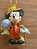 Disney Kerst Ornament Mickey Mouse met Bloemen, Ophalen of Verzenden, Zo goed als nieuw
