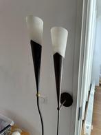 set van twee design lampen, Gebruikt, Ophalen, 75 cm of meer, Glas