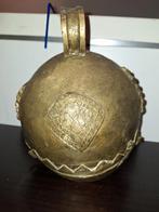 Oude bewerkte koe bel brons antiek, Antiek en Kunst, Ophalen of Verzenden