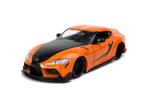 Toyota Supra Fast and Furious 9 1:24 oranje, Hobby en Vrije tijd, Modelauto's | 1:24, Nieuw, Jada, Ophalen of Verzenden, Auto