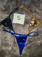 3 mini lak strings, Kleding | Dames, Verzenden, Zwart, String