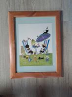 Jip en Janneke prent in houten lijst 48x38cm muurdecoratie, Ophalen, Minder dan 50 cm, Print, Minder dan 50 cm