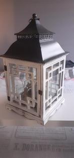 Romantisch grote XXL vierkante witte lantaarn windlicht 60cm, Huis en Inrichting, Woonaccessoires | Kandelaars en Kaarsen, Ophalen