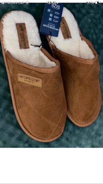Prachtige Nieuwe Suède McGregor Pantoffels | Cognac | Mt 42 beschikbaar voor biedingen