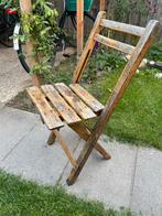 Houten klapstoelen (4 stuks), Huis en Inrichting, Stoelen, Ophalen, Gebruikt, Bruin, Vier
