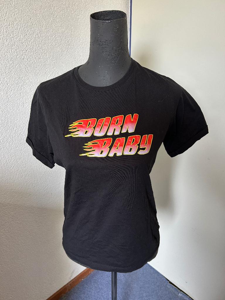Loavies zwart t-shirt met opdruk mt S, Zwart, Ophalen of Verzenden, Korte mouw, Maat 36 (S)