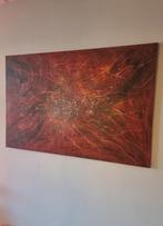 Abstract Schilderij - Rode Gloed, Antiek en Kunst, Kunst | Schilderijen | Abstract, Ophalen