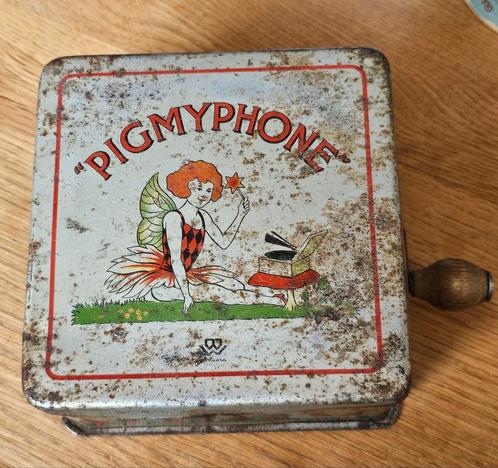 Pigmyphone Bing platenspeler kind doos 1930, Audio, Tv en Foto, Platenspelers, Gebruikt, Platenspeler, Overige merken, Ophalen of Verzenden