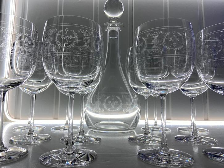 Zeldzame set met karaf “Laeken” Val Saint Lambert, Antiek en Kunst, Antiek | Glas en Kristal, Ophalen of Verzenden