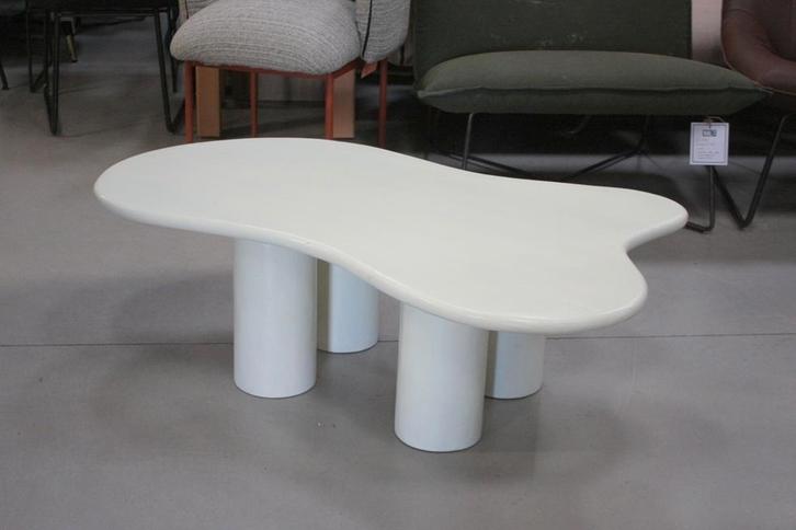 Sfeervolle salontafel mangohout organisch creme naturel, Huis en Inrichting, Tafels | Salontafels, Nieuw, Minder dan 50 cm, 50 tot 100 cm