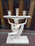 Beeld wit zwaar kandelaar, Ophalen of Verzenden, Gebruikt