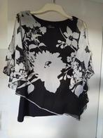 Frank Lyman elegante blouse zwart creme dessin met strass M, Maat 38/40 (M), Overige kleuren, Verzenden, Zo goed als nieuw