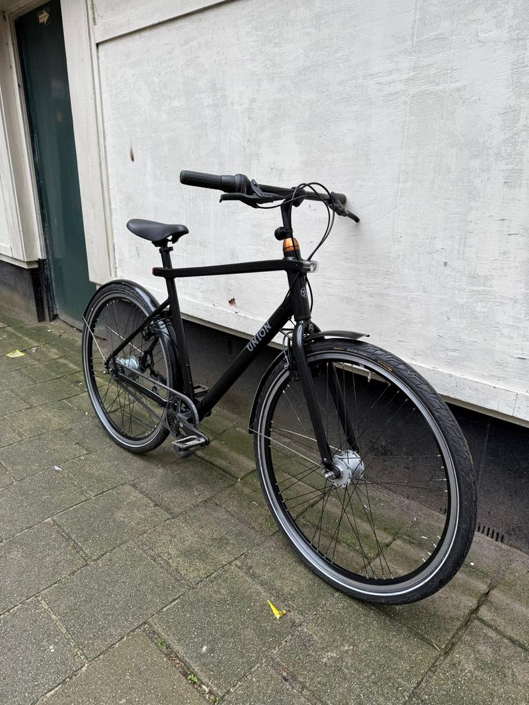 Union heren fiets 61cm 8 versnellingen riem aandrijving, Ophalen of Verzenden, Zo goed als nieuw, Overige merken, Versnellingen