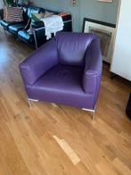 Bert Plantagie Monty Fauteul leer Paars, Ophalen, Modern design, Zo goed als nieuw, 75 tot 100 cm