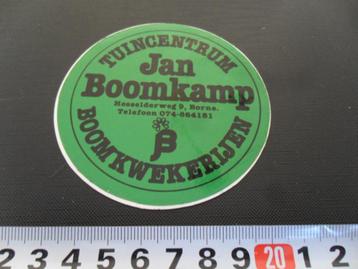 sticker Borne Tuincentrum JAN BOOMLAMP  Boomkwekerijen  beschikbaar voor biedingen