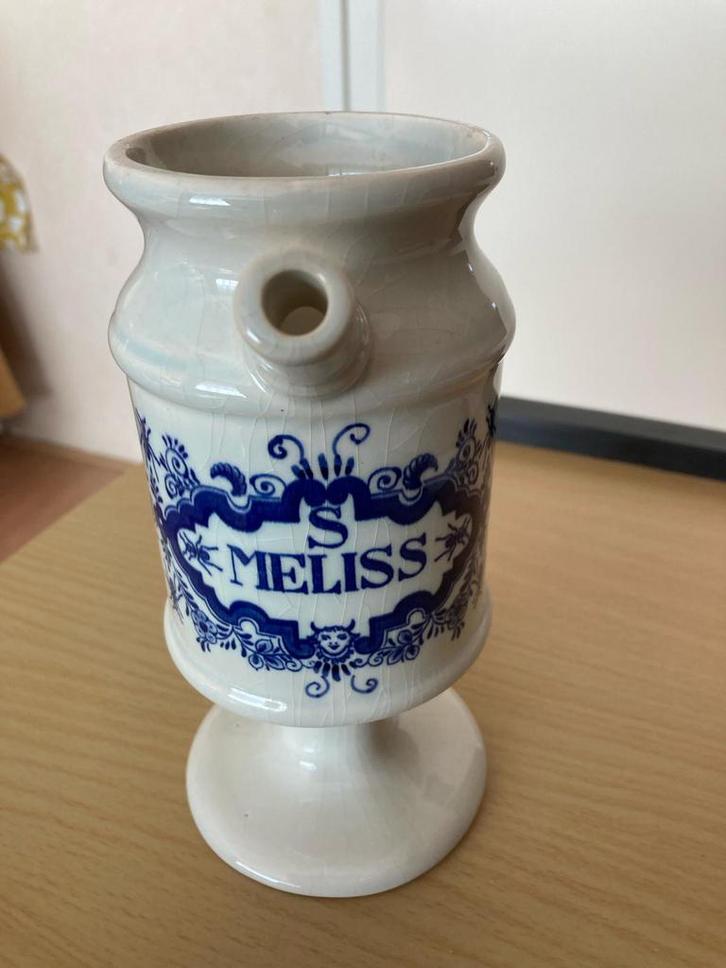 Delfts Blauwe Apothekerspot S. Meliss met Certificaat stroop, Antiek en Kunst, Antiek | Keramiek en Aardewerk, Ophalen of Verzenden