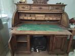 Antiek Eiken Bureau met Rolluik en Kluis, Antiek en Kunst, Ophalen of Verzenden