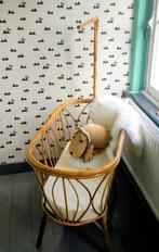 Vintage Rotan Wieg – incl. hemelstok, matras en beddengoed, Ophalen, Gebruikt, Wieg
