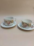 Vintage kopjes en schotels met rozenmotief Thomas, Ophalen of Verzenden, Zo goed als nieuw, Overige stijlen, Kop(pen) en/of Schotel(s)