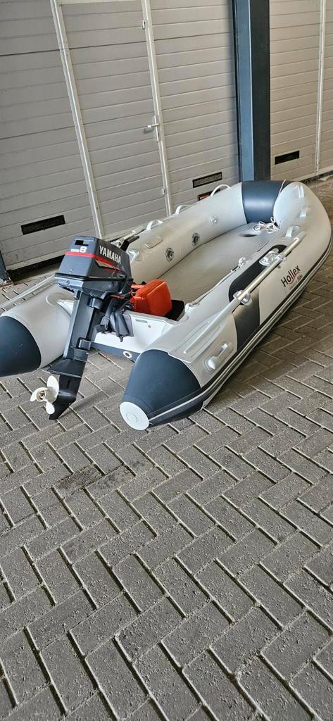 Hollex by hibo 300 airdeck + Yamaha 8pk Nieuwstaat!, Watersport en Boten, Rubberboten, Zo goed als nieuw, Yamaha, Airdeck, Minder dan 70 pk