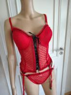 Uitdagend corsetje met bijhorende string, Kleding | Dames, Verzenden, Rood, Setje