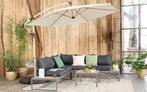 Hangende parasol houtlook (incl. hoes) 300 x 250 cm HxB, Ophalen of Verzenden, Nieuw, Zweefparasol